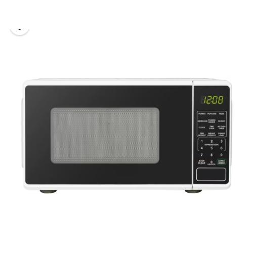 Mainstays 0.7 Cu ft Countertop Microwave Oven, 700 Watts, White