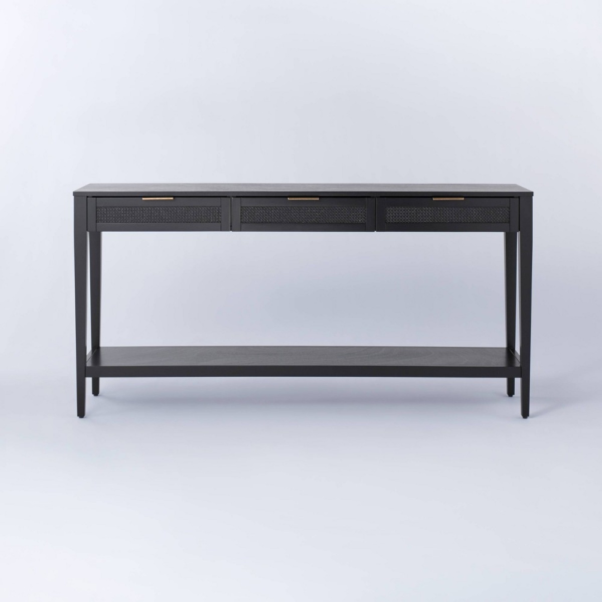 East Bluff Woven Drawer Console Table Black Threshold™ designed with