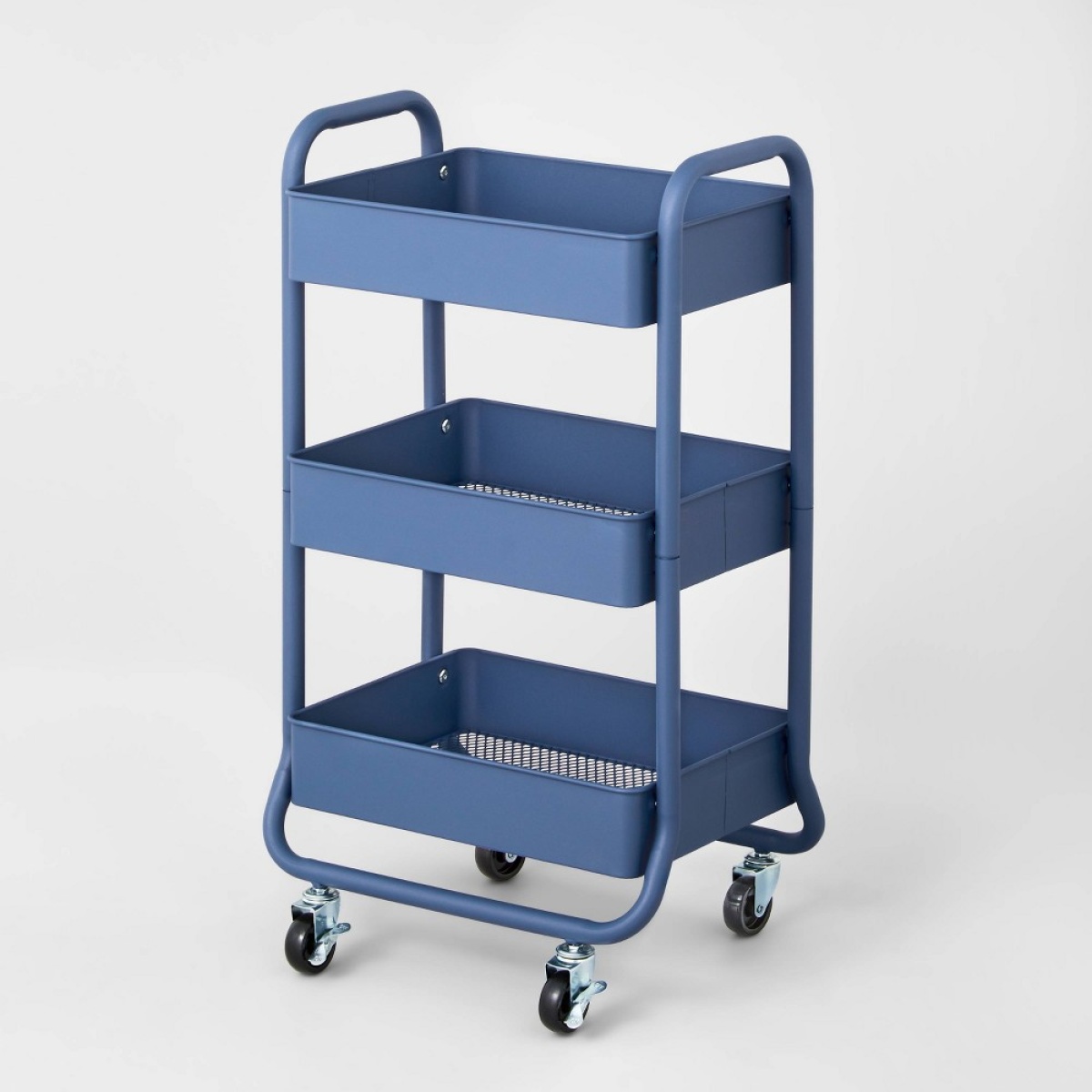 3-Drawer 28 MiUSA Utility Cart w/ Full Lid - Sapphire Blue - UC2822DTH-BL