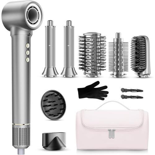 9-in-1 Hair Dryer Brush Kits, Curly Hair Dryer with Diffuser for Women