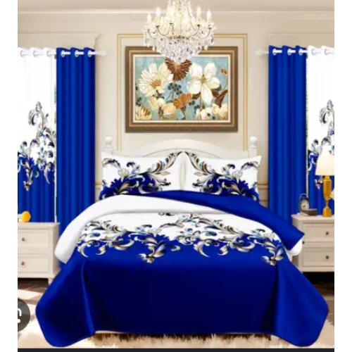Luxury 9pcs Bedding And Curtains