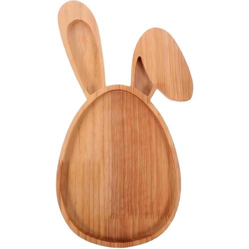 Rabbit Charcuterie Boards for Easter,Wooden Charcuterie Serving Platters | Farmhouse Bunny-Shaped Wood Cutting Board Funny Serving Platter for Easter or Spring Rustic Kitchen Decorative