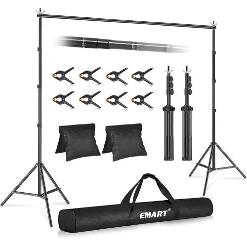 EMART Backdrop Stand 10x10FT Adjustable Back Drop Stand for Party Events