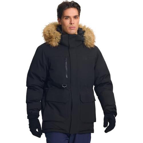 ADV3NTURE Men's Winter Coat Down Parka Jacket Men Heavyweight Thicken Insulated Puffer Jacket with Removable Faux Fur Hood