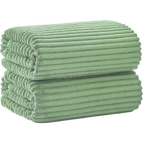 2 Piece Bath Sheets, 40x80 Bath Towels, Sage Green