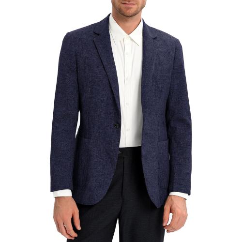 SIZE M ❗❗Men's Sport Coats & Blazers Linen Suit Jacket Casual Blazer for Men One Button Navy Blue M