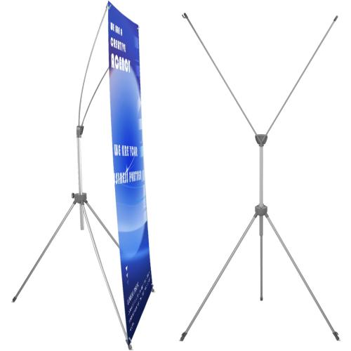 QKA Adjustable X Banner Stand , Sizes from 23x63 to 32x78 inches, 2 Pack