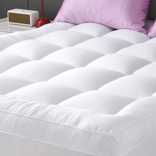 Queen Mattress Topper Extra Thick, Cooling Plush Mattress Pad