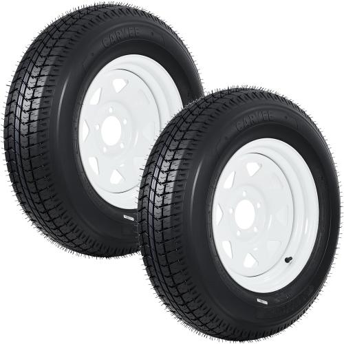 GarveeTech ST205/75D15 Trailer Tire and Wheel Assembly, 5 Lug, Set of 2