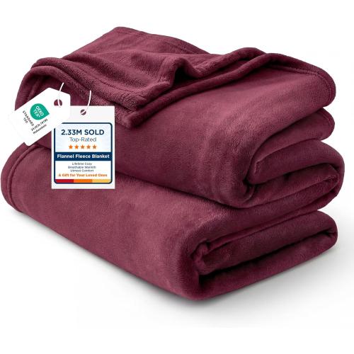 Bedsure GentleSoft Fleece Throw Blanket Red - 300GSM Blankets for Couch, Sofa, Bed, Soft Lightweight Plush Cozy Throws for Toddlers, 50x60 inches