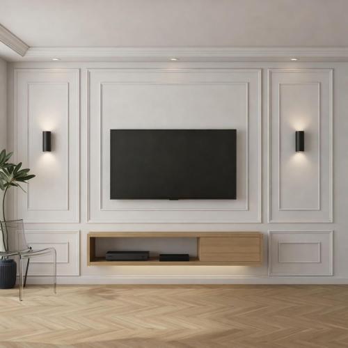 Pangda 3 Set Peel and Stick Wall Molding Kit Panel, 31x63in 78x63in