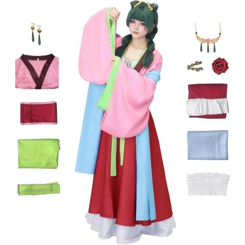 Maomao Hanfu Cosplay Cosutme The Apothecary Diaries Mao Mao Costume Set Adult Pink Hanfu Dress Women