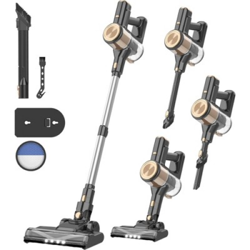 YOMA N17 Cordless Stick Vacuum Cleaner, Upgraded 45Kpa 50Mins, 8-in-1 Lightweight Self-Standing Anti-Tangle for All Hard Floors Carpets Pet Hair