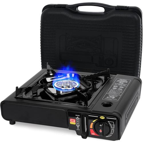 SHINESTAR Portable Butane Camping Stove with Carrying Case, 7800 BTUs