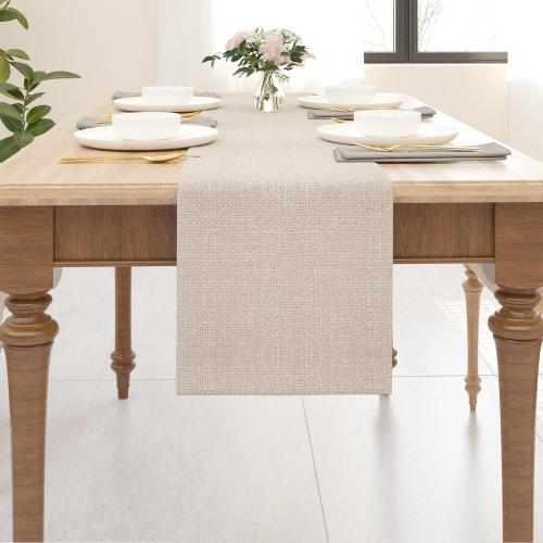 Soft Caddice Faux Linen 2 Piece Fabric in 1 Table Runner, eco-Friendly Fabric Handcrafted Runner, Natural Linen 12 x 36 Inch
