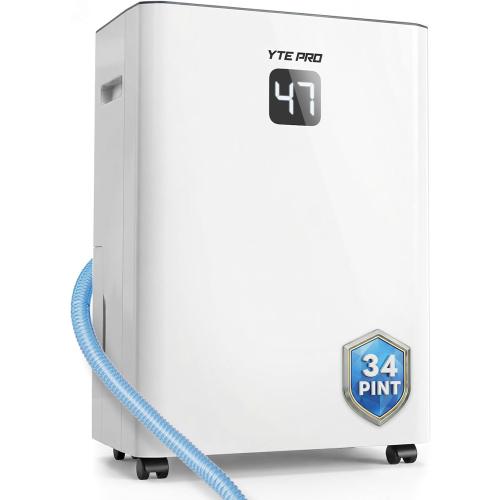 34Pint Dehumidifier for 2500Sq.Ft With 6.56Ft Drain Hose, for Basemen