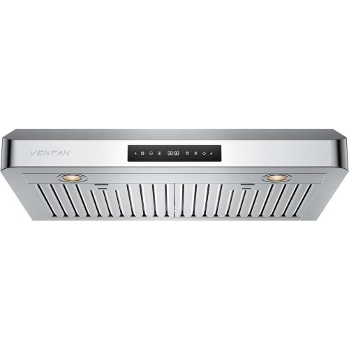 Under Cabinet Range Hood 30 Inch, 1200 CFM Kitchen Vent Hood, 4 Fan Speeds, Gesture & Touch Control with Memory Mode, Auto Shutoff Timer, Removable Grease Filters