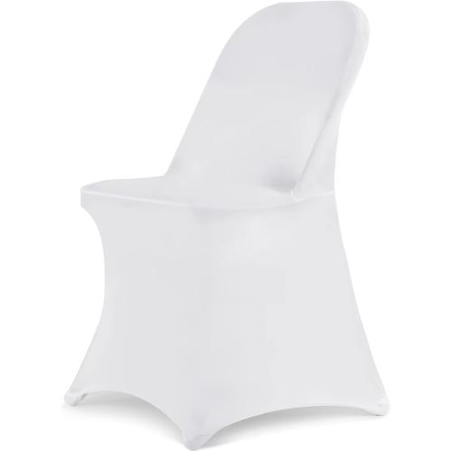 HAINARverS Folding Chair Covers for Wedding, 10PCS White