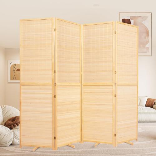 Room Divider Folding Privacy Screens,Hand-Made Natural Bamboo Room Dividers