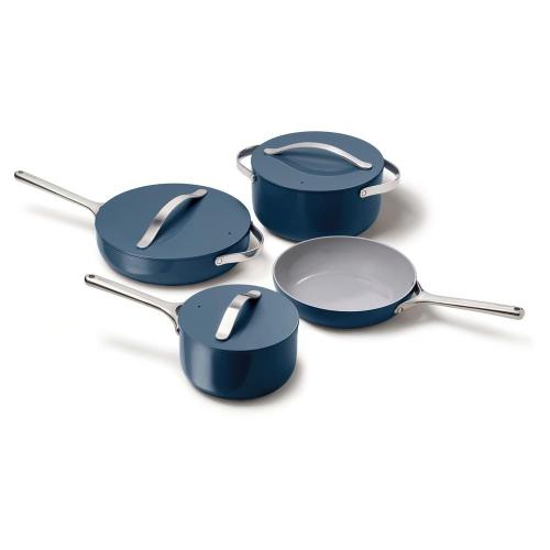 CARAWAY HOME Ceramic Nonstick Cookware Set in Navy Missing accessories/pots/pans