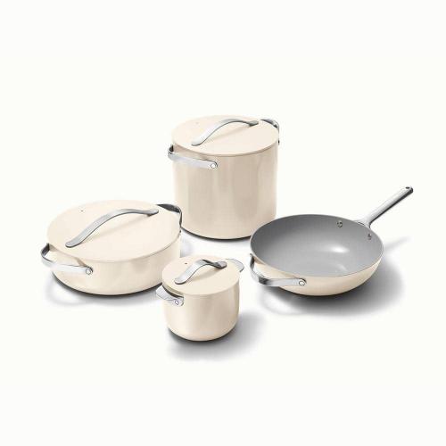 Cookware  8-Piece Ceramic Nonstick Cookware Set in Cream